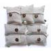 Canada-Made Bamboo Charcoal Air Purifier Bags (3 Large and 4 Small Light Grey) Naturally-Dyed smell and allergen eliminator bags