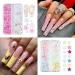 Baoximong 3D Flower Nail Art Charms - White Pink Gold Silver Pearls Rhinestones Spring Cherry Blossom Design - Buy Online on SooperMarket.com