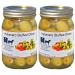 Stuffed Large Olives - Two 16 oz. Jars (Habanero Stuffed Olives)