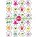 PRECUT Monsters Edible Cupcake Toppers - Cute Monsters Theme Premium Thickness SWEETENED VANILLA - wafer card disc cake decorations (Pack of 24) - Buy Online on SooperMarket.com