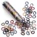JIRIS 100 pcs No Break Hair Ties fitting Kit, and limited-time Starter Kit | Gentle for any hair type with no slipping or snagging Color mixing(SET3) Set1