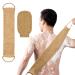 Cozlly Back Scrubber Exfoliator 100% Natural Hemp Exfoliating Glove and Strap Body Cleaning Gloves for Men Women Dead Skin Removal Scrub Gloves Bath Scrubber for Cleaning Body