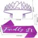 21st Birthday Decorations for Her "Finally 21" Birthday Sash and Rhinestone Crown Tiara Set for Girls 21st Birthday Gifts for Happy 21st Birthday Party Favor Supplies (purple) - Buy Online on SooperMarket.com