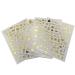 Impeccable 5 Sheets Luxury Nail Art Stickers - 500+ Gold Customized Decals for Fake Nail Designs and Salon Accessories - Buy Online on SooperMarket.com
