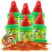 Pelon Pelo Rico Tamarind Flavored Mexican Candy Fiesta Party Favors Swirl Sticker Included 1 Ounce Mini Bottles (Pack of 6)