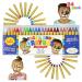 JOYIN 24 Colors Face Paint Safe & Non-Toxic Face and Body Crayons (Large Size 3 inch) Ultimate Party Pack Including 6 Metallic Colors for Birthday Toy Makeup Party Suppiles, Gifts for Kids Girls Boys