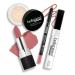 bellapierre Best in Pout Kit | Lip Scrub Mineral Lipstick Gel Lip Liner & Clear Lip Gloss | Non-Toxic and Paraben Free | Oil and Cruelty Free - Antique Pink