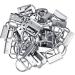 Qovydx 45Pcs 1 Inch Silver Wristlet Key Fob Hardware Set with Split Rings - Ideal for Keychains and Lanyards - Buy Online on SooperMarket.com