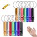 Hezhou 14 pieces of aluminum pipes sport whistle whistle triller pipe with key rings Triller pipe sports pipe with key ring for school outdoor camping hiking hiking life -saving