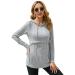 Sosolism Women's Nursing Hoodies Maternity Breastfeeding Tops Long Sleeve Pregnancy Sweatshirt XL Light Grey