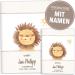 OLGS U-Book and Vaccination Pass covers Set Indian Friends Lion |Investigation booklet case & vaccination passport protective covers baby gift for birth with a name - vaccination pass uhefh lle personalized U -booklet set personalized lion