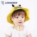 LANGZHEN Baby Girls Sun Protection Hat | Adjustable Toddler Kids Wide Brim Play Hat | Yellow Bee Design | 6-12 Months - Buy Online on SooperMarket.com