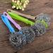 UTENEW Stainless Steel Wool Scourer Sponges Scrubbers Scouring Pads with Handle 2 Pack for Kitchen Bathroom - Buy Online on SooperMarket.com