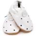 Dotty Fish Soft Leather Baby Shoes | Non-Slip Suede Soles | Toddler Boys 0-6 Months to 4-5 Years | White Stars Design - Buy Online on SooperMarket.com
