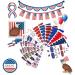 JERCLITY 4th of July Nail Wraps - Patriotic American Flag Nail Strips with Nail File - Buy Online on SooperMarket.com