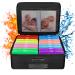 ENGPOW Fireproof Photo Storage Box with 16 Inner 4" x 6" Photo Cases(Multi-Colored) Photo Organizer Box with Lock Collapsible Portable Photo Storage Containers with Handle for Photos Picture Craft Box+16 Colored 4" x 6" Photo Case