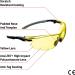 Keen Shooting Safety Glasses with Yellow Lenses - ANSI Z87.1+ & CE Rated Black/Gray - Buy Online on SooperMarket.com