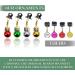 BEARDAMENTS Beard Ornaments - Colorful 12pc Christmas Facial Hair Baubles for Men - Red, Green, Gold, Silver Mix - Easy Attach Mini Mustache & Sideburns - Festive Holiday Spirit - 12 Count - Buy Online on SooperMarket.com