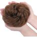 Thick Messy Curly Hair Bun Extension Scrunchie - Synthetic Updo Hairpiece for Women/Girls, Light Brown/Light Brown - 45g - Buy Online on SooperMarket.com