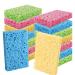 Cleaning Scrub Colored Sponge Non-Scratch Kitchen Cellulose Dishwashing Sponge 16Pack Biodegradable Natural Sponge 16 Count (Pack of 1)