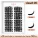 14 Pairs D Curl Cluster Lashes - 140 PCS DIY Individual Wisps, Reusable Segments for Professional Makeup - Devil 05-D - Buy Online on SooperMarket.com