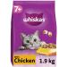 Whiskas 7+ Senior Chicken 4 x 1.9 kg Bags Senior Dry Cat Food 1.9 kg (Pack of 4)