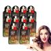 Eqtinfloato Plant Extract Hair Tinting Cream - Non-Damaging Korean-Style Bubble Dye Shampoo 30ml x 10 Packs (Coffee)