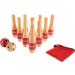 Hey!Play! Coca-Cola Lawn Bowling Game/Skittle Ball Set - Indoor and Outdoor Fun for All Ages - 10 Wooden Pins, 2 Balls, and Mesh Bag - 8-Inch - Buy Online on SooperMarket.com