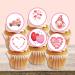 PRECUT Pink Valentines Day Mini Cupcake Toppers Love You Edible Cake Topper Edible Valentine Cake Decorations Proposal Decorations Engagement Cake Decoration Cute Anniversary Cake Toppers (48) - Buy Online on SooperMarket.com
