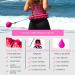 Weighted Smart Hula Hoop for Adults - 24 Detachable Knots, Adjustable Weight, Auto-Spinning Ball - Pink - Buy Online on SooperMarket.com