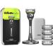 Buy Gillette Labs Wet Razor for Men - All-in-One Razor with Cleaning Element Travel Etui 5 Blades & Body Razor with Trimmer | International Shipping Available - Buy Online on SooperMarket.com