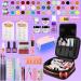 Acrylic Nail Kit for Beginners with Everything 42Colors Glitter Acrylic Powder Monomer Liquid Nail Kit Set Professional Acrylic with Everything Drill UV Light Practice Finger Nail Bag Organizer Case