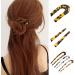 U-shaped Hairpin 3 Cellulose Acetate Acrylic Hairpin Pill Head Chinese Ancient Style Tortoise Shell U Shaped Simple Coiffure Elegant Cheongsam Matching Hair Accessories Hair Fork French (A) - Buy Online on SooperMarket.com