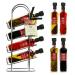 Luxury Olive Oil Food Gifts - Olive Oil Gift Set with 4 Infused Olive Oil & Balsamic Vinegar in Metal Rack - Italian Cooking Gifts & Chef Gifts for Women & Men
