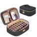 CURMIO Essential Oil Storage Case for 40 Bottles (5ml-30ml) Essential Oils Organizer Case with 2 Detachable Visible Pouches and Portable Handle Patented Design Black (Bag Only)