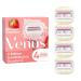 Gillette Venus Comfortglide Strawberry Edition Razor blades for razors women 4 replacement blades for women's razors 4 Strawberry sound
