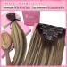 Youngsee 50cm Clip-in Ombre Extensions - Real Remy Hair Dark Brown Balayage Caramel Blonde (120g 7PCs) - Buy Online on SooperMarket.com