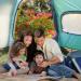 RLAIRN 4 Person Waterproof Camping Tent | Pop Up Instant Family Tent with Windproof Ropes | Ultralight & Anti-UV | Ideal for Camping, Hiking, Outdoor Activities | Green - Buy Online on SooperMarket.com