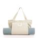 Yoga Pilates Mat Bag Basic Canvas Tote with Mat Carrier Pocket Beige