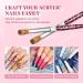 Saviland Acrylic Nail Brush Set - 4PCS Pink Leopard Print Brushes for Nail Extensions & Carving - Sizes 8/10/12/14 - Buy Online on SooperMarket.com