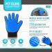KENNELS & KATS Pet Grooming Glove | Premium De-shedding Brush for Dogs, Cats, Rabbits & Horses | 260 Tips for Mess-free Grooming | One Size Fits All | Blue - Buy Online on SooperMarket.com