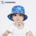 LANGZHEN Baby Girls Beach Sun Hat | Adjustable Wide Brim Toddler Kids Hat with Chin Strap | Whale+Blue Fish Design | 1-2 Years - Buy Online on SooperMarket.com