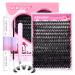 wiwoseo Russian Cluster Lashes Kit Individual Lashes with Lash Bond and Seal Lash Glue Individual Eyelashes Extension Kit for Self Application at Home(0.07D Volume 100p 9-16MM) G-cluster lashes kit 9-16MM