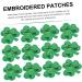 STOBOK 1 Set 20 Pcs Patch St Patricks Day Patches Leaf Embroidered Hot Melt Adhesive Film Clothing - Buy Online on SooperMarket.com