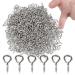 AccEncyc 500 Pcs Small Screw Eye Pins, 304 Stainless Steel Eye Screws Eye Hooks Screw Eyelets Screw for Art DIY, Bead, Bracelet, Jewelry Connectors, Mini Metal Hoop Peg