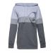 HAPPY MAMA. Women's Nursing Hoodie Breastfeeding Colour Block Maternity. 503p 16 Light Grey Melange & Grey Melange & Graphite Melange