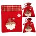 OFFSCH 3pcs Christmas Candy Bag Storage Bags Candy Bags Christmas Container Bag Cloth Small
