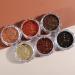 Chrome Nail Powder Set - 6 Metallic Brown Colors for Mirror Effect Manicure | Glitter Dust & Sponge Applicators - Buy Online on SooperMarket.com