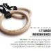 Grey Fox Premium Numbered 1.1 Wooden Gymnastic Rings with Adjustable Straps - Olympic Size, Chalk, Non-Slip Buckle | Full Body Suspension for Bodyweight Calisthenics - Home Gym Equipment for Fitness Enthusiasts - Buy Online on SooperMarket.com