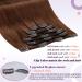 Buy Laavoo Clip-In Extensions - 45cm Real Hair in Auburn Brown | 7pcs Hair Recovery 10 Inch 105g - Premium Quality Red-Brown Extensions - Buy Online on SooperMarket.com